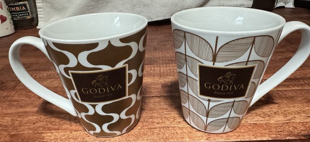 Set of 2 - Godiva Belgium 1926 Coffee Mugs